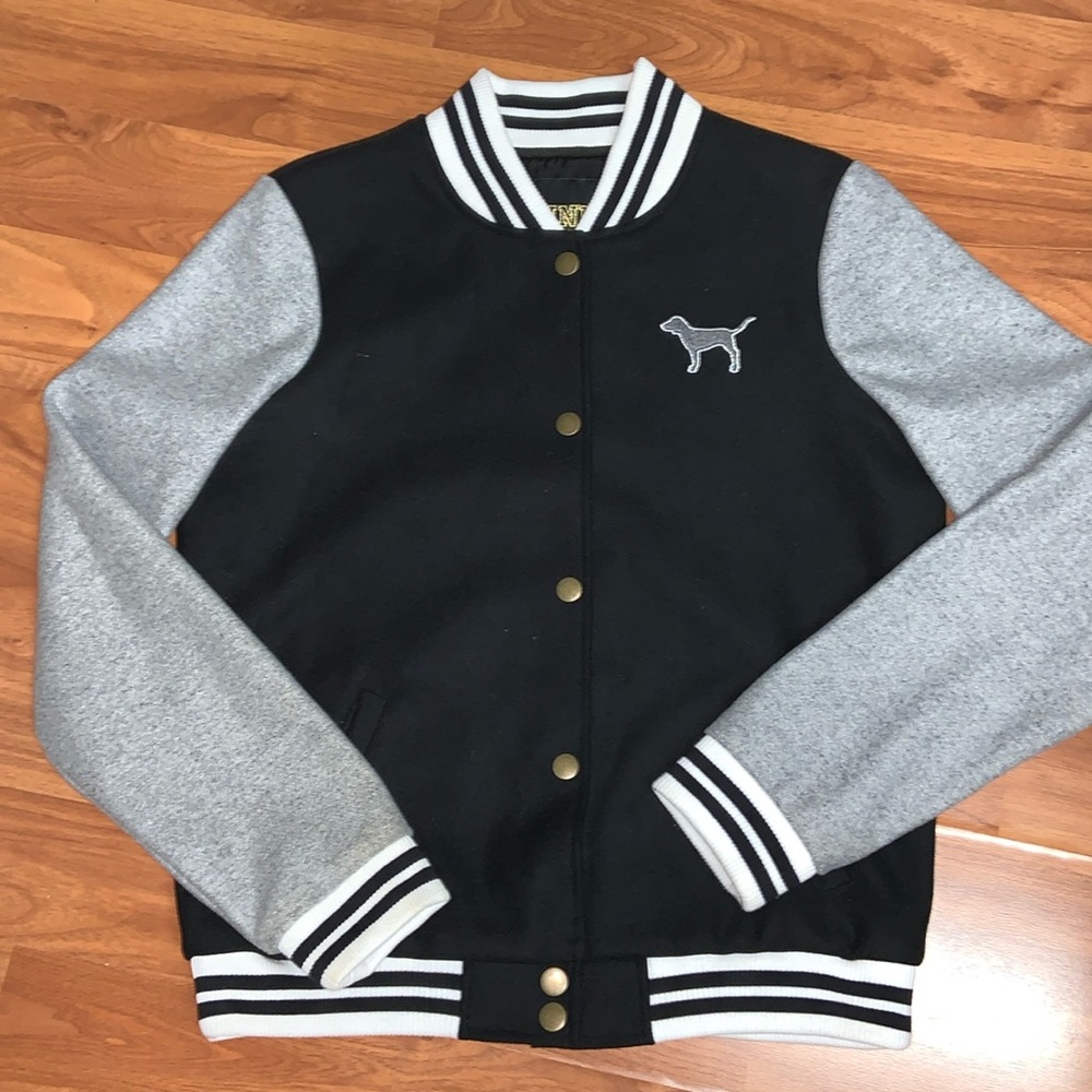 NWT PINK by Victoria’s Secret Varsity Jacket